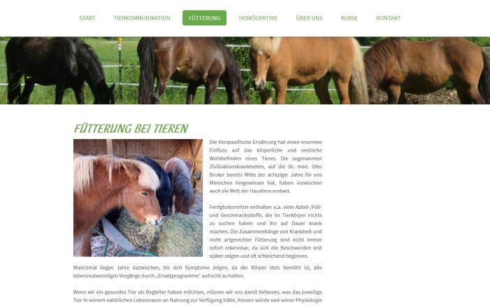 4 Healthy Animals: Pferdeftterung - Homopathie fr Tiere - Tierkommunikation -- Andrea Grtz