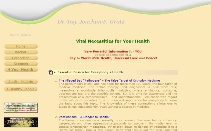 Vital Necessities 4 Your Health - Some important pdf-files
