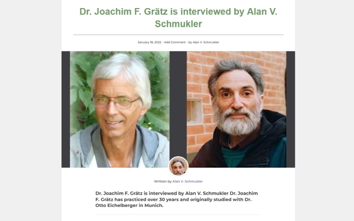 HPathy.com:     Dr. Joachim F. Grätz is interviewed by Alan V. Schmukler, editor-in-chief